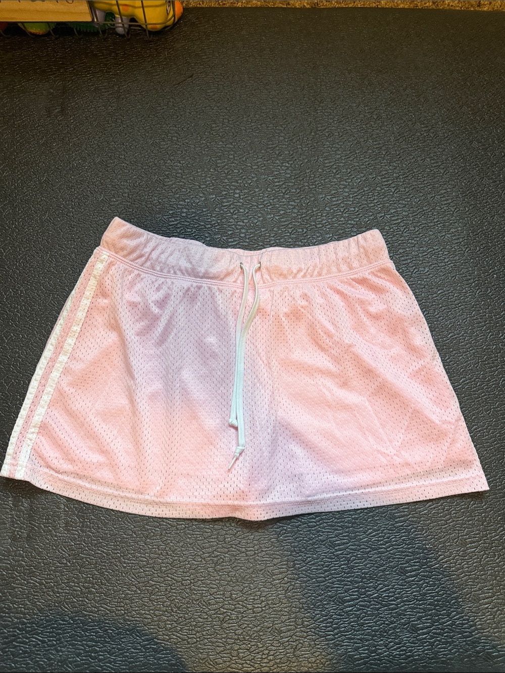 Women's Pink Mesh Athletic Skort with Drawstring